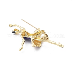Dancer Alloy Purple & Pink Enamel Pin Brooches&nbsp;JEWB-C037-06G