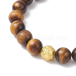 Natural Tiger Eye Stretch Bracelets for Couple&nbsp;BJEW-JB12178
