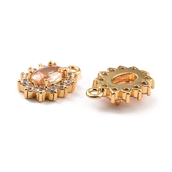 Real 18K Gold Plated Brass Micro Pave Cubic Zirconia Charms&nbsp;ZIRC-Z023-04-NR