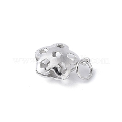 925 Sterling Silver Hollow Flower Charms&nbsp;STER-M093-03P