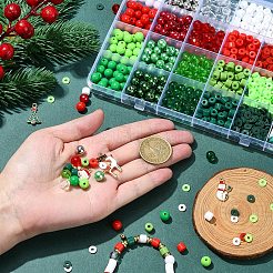 Christmas Theme DIY Acrylic Beads Bracelets Making Kits&nbsp;DIY-YW0010-91