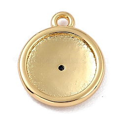Brass Micro Pave Cubic Zirconia Charms&nbsp;ZIRC-I054-13G