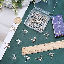 32Pcs 2 Colors Alloy with Crystal Rhinestone Pendants&nbsp;FIND-SC0006-26