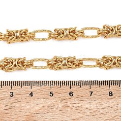 6MM 304 Stainless Steel Textured Byzantine Chain Necklaces for Women&nbsp;NJEW-G201-06G