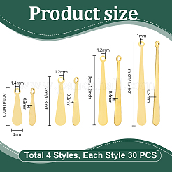 120Pcs 4 Styles Brass Pendants&nbsp;KK-PH0014-81