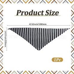 Polyester Striped Knitted Triangle Scarf for Women&nbsp;AJEW-WH20070-106A