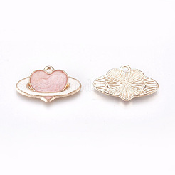 Alloy Enamel Pendants&nbsp;ENAM-WH0047-45KCG