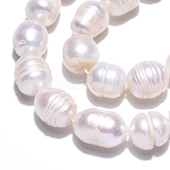 Natural Cultured Freshwater Pearl Beads Strands&nbsp;PEAR-N012-09E