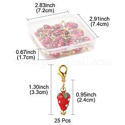 25Pcs Lampwork Pendant Decorations&nbsp;HJEW-FS00036