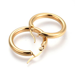 201 Stainless Steel Hoop Earrings&nbsp;X1-EJEW-A052-19J-G