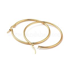 PVD Vacuum Plating 201 Stainless Steel Hoop Earrings with 304 Stainless Steel Pins for Women&nbsp;EJEW-D279-12G-01
