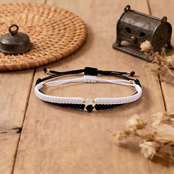 2Pcs Adjustable Valentine's Day Couple Braided Bracelet Sets&nbsp;BJ0894-1