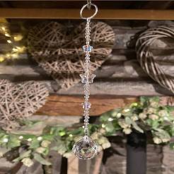 Glass Round & Star Hanging Suncatchers&nbsp;HJEW-JM04990