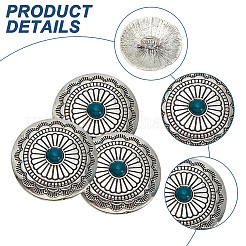 10Pcs 1-Hole Alloy & Resin Beads Buttons&nbsp;BUTT-HY0001-10