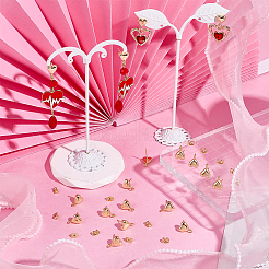 20Pcs Brass Stud Earring Findings&nbsp;KK-BBC0022-27