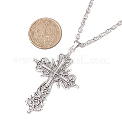 2Pcs 2 Styles Alloy Cross Pendant Necklaces&nbsp;NJEW-JN05116