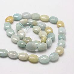 Oval Natural Aquamarine Bead Strands&nbsp;G-O139-02C