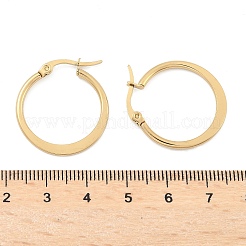304 Stainless Steel Hoop Earrings&nbsp;EJEW-F105-22G