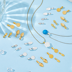 180Pcs 6 Style Tibetan Style Alloy Glue On Flat Pad Pendant Bails&nbsp;TIBEP-HS0001-02