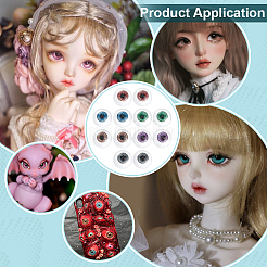 6 Bags 6 Colors Resin Safety Craft Eye&nbsp;DIY-PH0031-24