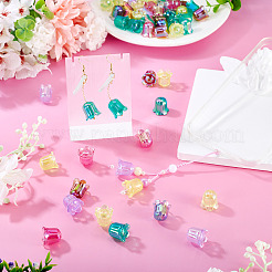 50Pcs UV Plating Transparent Acrylic Beads&nbsp;PACR-TA0001-26