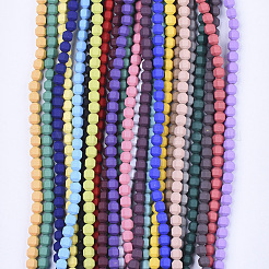 Spray Painted Non-magnetic Synthetic Hematite Beads Strands&nbsp;G-T124-13