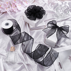 Pearl Fabric Ribbon&nbsp;ORIB-WH0034-001A