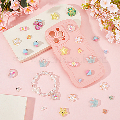 60Pcs 15 Styles Transparent Resin Cabochons&nbsp;CRES-SC0002-83