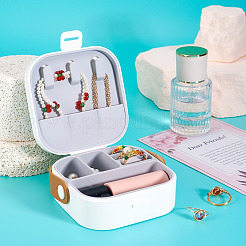 Square PU Leather & PP & Silicone Jewelry Set Box&nbsp;AJEW-TAC0014-13B