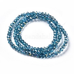 Electroplate Glass Faceted Rondelle Beads Strands&nbsp;EGLA-D020-3x2mm-43