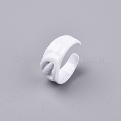 Spray Painted Alloy Cuff Rings&nbsp;RJEW-T011-34H-RS
