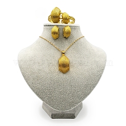 Hexagon Alloy Pendant Necklaces & Hoop Earrings & Cuff Bangles & Rings for Women&nbsp;FS-WG5B3B6-01