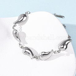 304 Stainless Steel Teardrop Shape Link Bracelets for Women&nbsp;BJEW-L706-05P