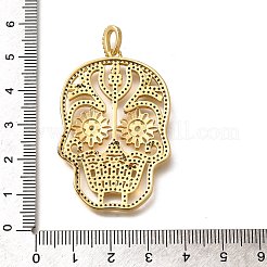 Brass Micro Pave Cubic Zirconia Pendants&nbsp;KK-U055-08G-01