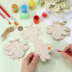 Wood Insect Pendant Decorations&nbsp;HJEW-WH20016-02A