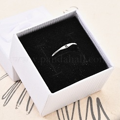 Rhodium Plated 925 Sterling Silver Adjustable Rings&nbsp;RJEW-S397-01P-09