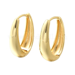 Oval Brass Hoop Earrings&nbsp;EJEW-Z086-08G