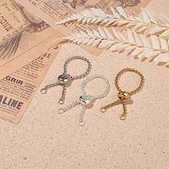 304 Stainless Steel Rolo Chains Slider Ring Findings&nbsp;RJEW-JR00443