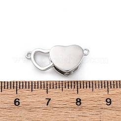 Brass Micro Pave Clear Cubic Zirconia Box Clasps&nbsp;KK-C075-24P