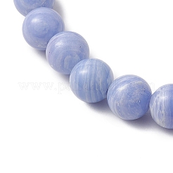 Natural Dyed Blue Lace Agate Beads Stretch Bracelets for Women&nbsp;BJEW-JB11261