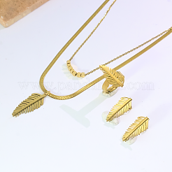 Women's Stainless Steel Earrings & Necklaces & Rings Sets&nbsp;TF8772