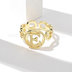 Brass Open Cuff Rings for Women&nbsp;RJEW-K289-01G-E