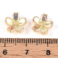 Transparent Electroplate Glass Bead Caps&nbsp;EGLA-N015-01C
