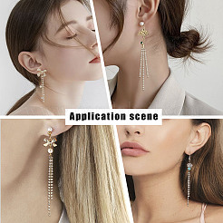 24Pcs 6 Style Brass Rhinestone Cup Chain Big Pendants&nbsp;KK-SC0003-22