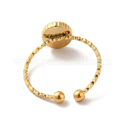 Ion Plating(IP) 304 Stainless Steel Oval Bezel Cup Ring Settings&nbsp;RJEW-H136-04G