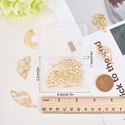 12Pcs 6 Style 201 Stainless Steel Pendants&nbsp;STAS-SC0003-88