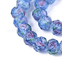 Handmade Luminous Lampwork Beads Strands&nbsp;LAMP-N037-01D