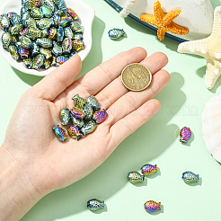 80Pcs 2 Colors Electroplate Glass Beads&nbsp;EGLA-SC0001-54A