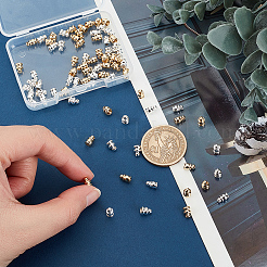 80Pcs 4 Style Brass Cord Ends&nbsp;KK-AR0002-53