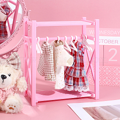 Plastic Mini Clothes Closet with Coat Hanger&nbsp;DOLL-WH0007-14A